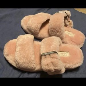 UGG Pink Crystal Fuzz Yeah Slippers